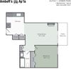 One bedroom floor plan layout